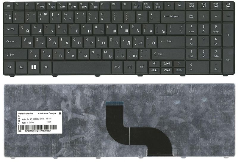 Клавиатура для Acer Aspire E1-521, E1-531, E1-571